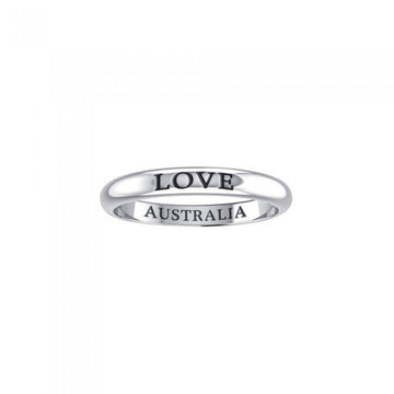 LOVE AUSTRALIA Sterling Silver Ring TRI608 - Jewelry
